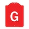 Signmission Designer Series Sign-Sign W/ Letter G, Red & White Aluminum Sign, 18" x 24", RW-1824-22952 A-DES-RW-1824-22952 - alternate 1